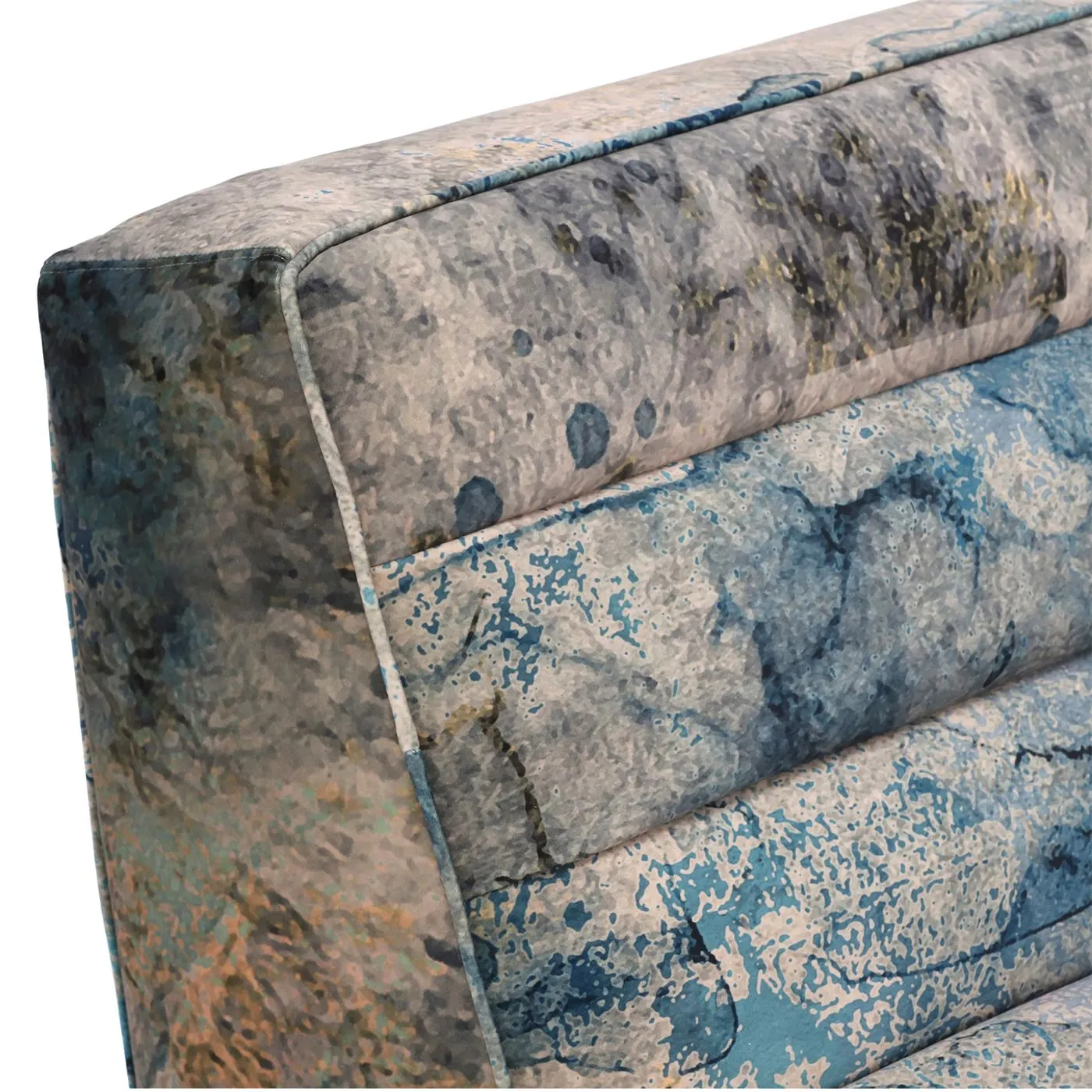 Timothy Oulton Shabby Sectional 2 Seater Modular Sofa, Blue Fabric | Barker & Stonehouse 4