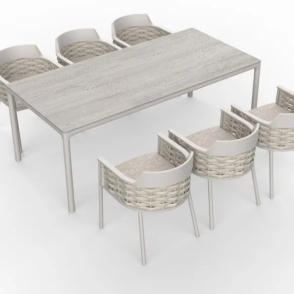 Olma Oblong 6 Seater Garden Dining Set 3