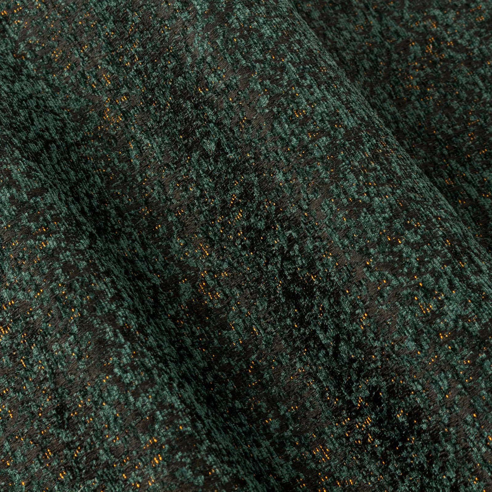 Paoletti Galaxy Velvet Chenille Eyelet Curtain Pair in Emerald 5