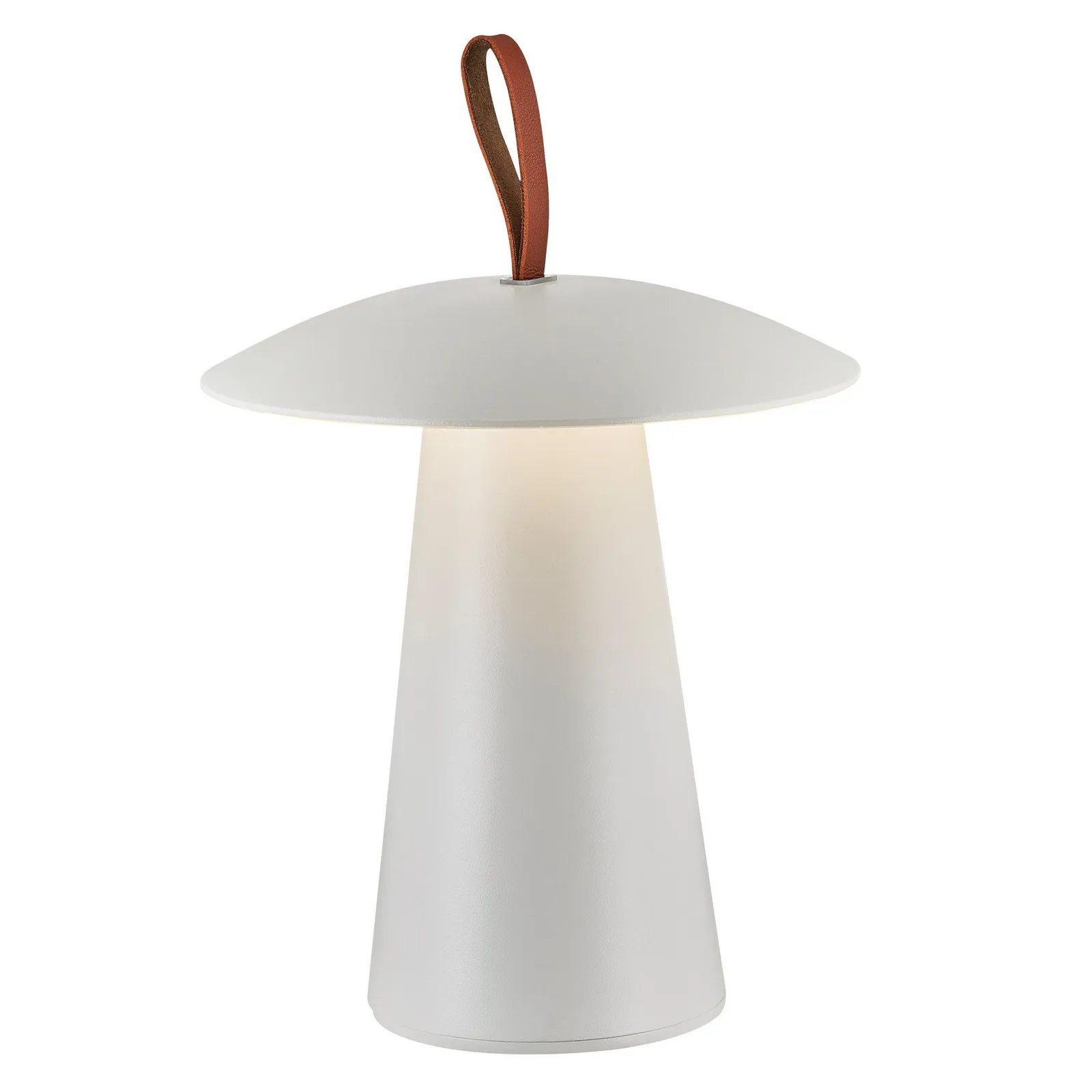 Nordlux Modern Outdoor Table Battery Light White Aluminium Intergrated LED Touch Dimmer - Battery, IP54