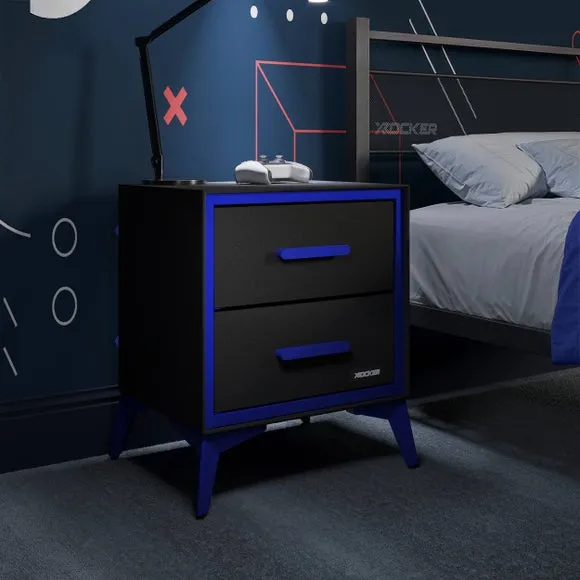 X Rocker Arcane 2 Drawer Bedside Table