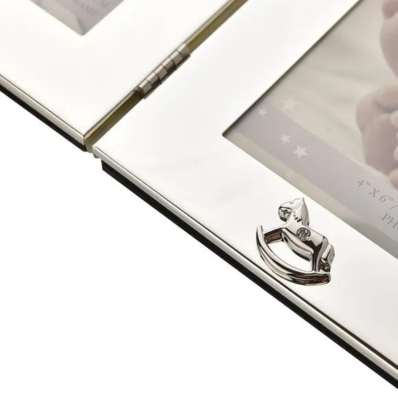 Bambino Silver Plated Double Photo Frame 3