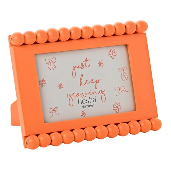 Hestia Orange Beaded Photo Frame 2