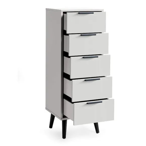 Alba Narrow 5 Drawer Chest 3