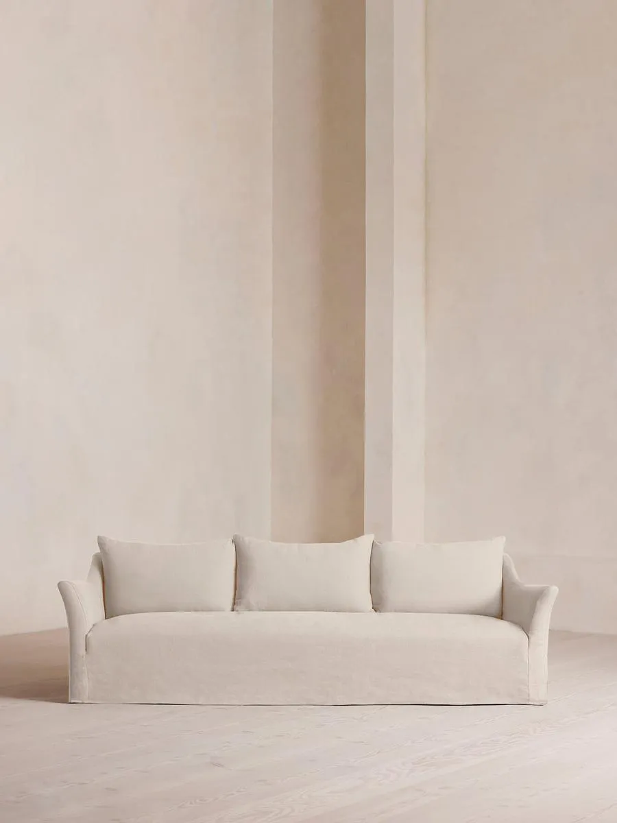 Roma Four Seater Sofa, Linen, Bisque