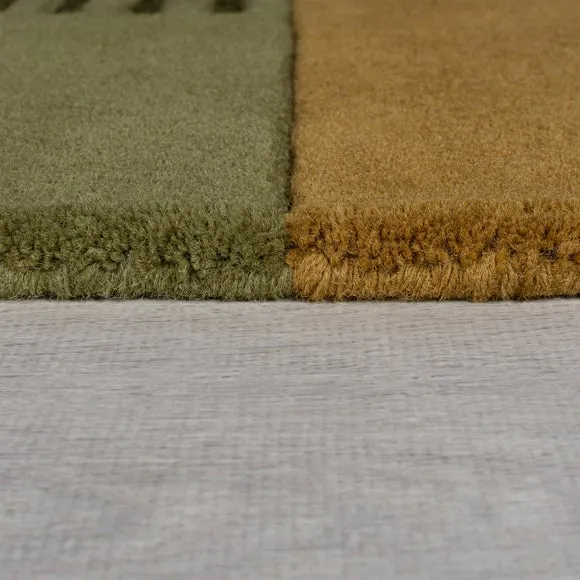 Lozenge Abstract Shaped Wool Rug 4
