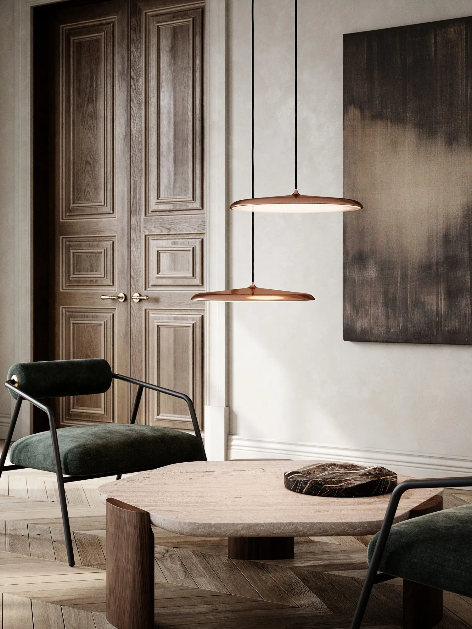 Nordlux Artist Pendant Light Copper Metal Dining Room LED 3000k Mains 40cm 4