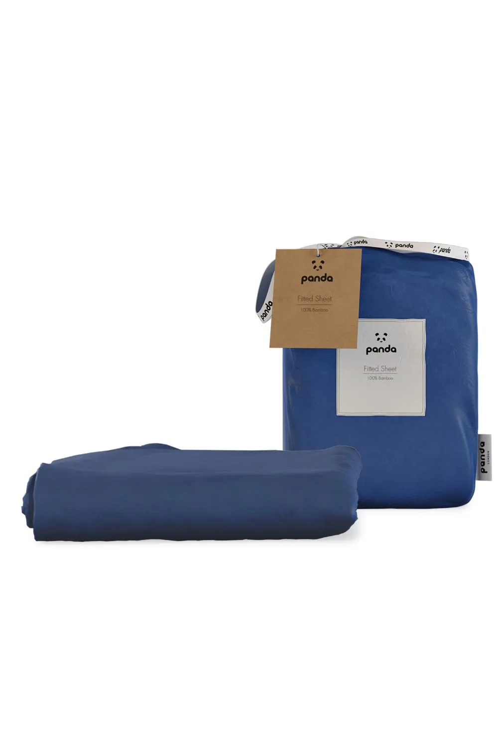 Panda London 100% Bamboo Bedding Fitted Sheet in Navy 1