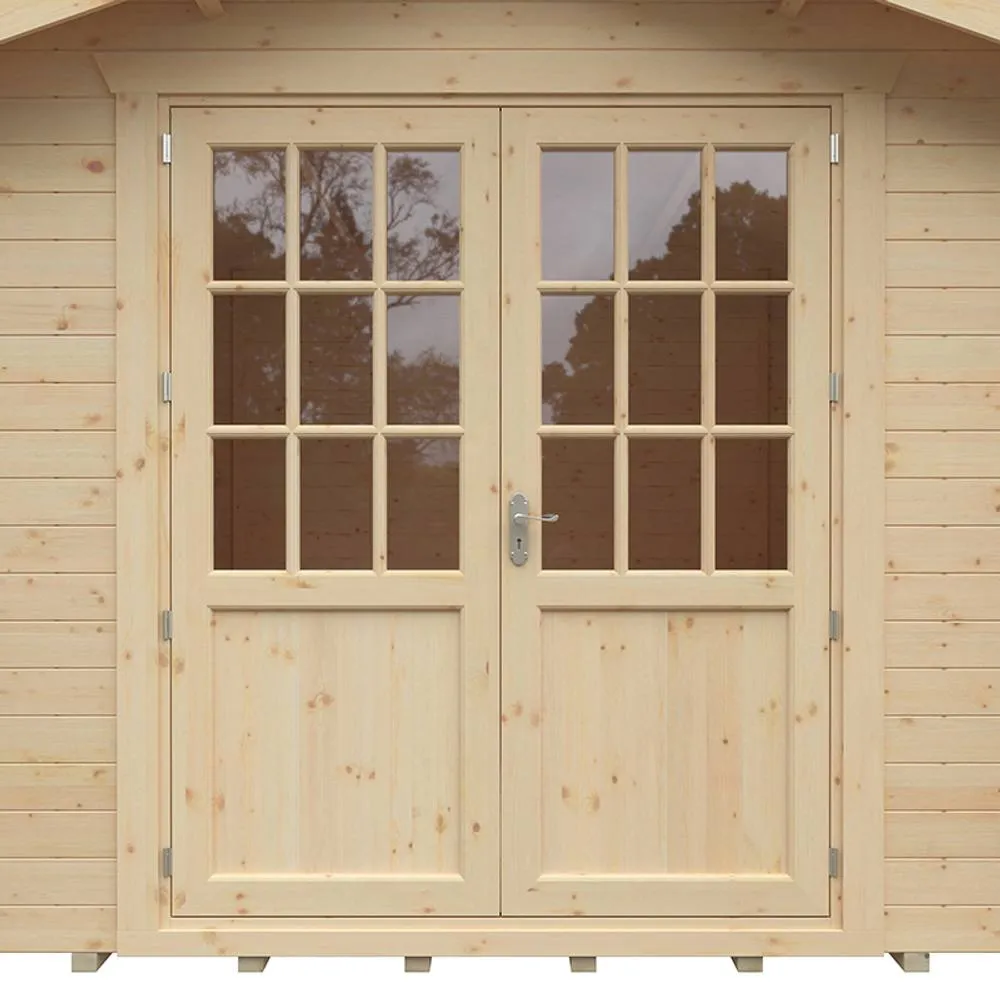 Buttercup Farm 12x8 The Chatsworth 44mm Cabin - L355 x W235 x H262.3 cm in Natural 6