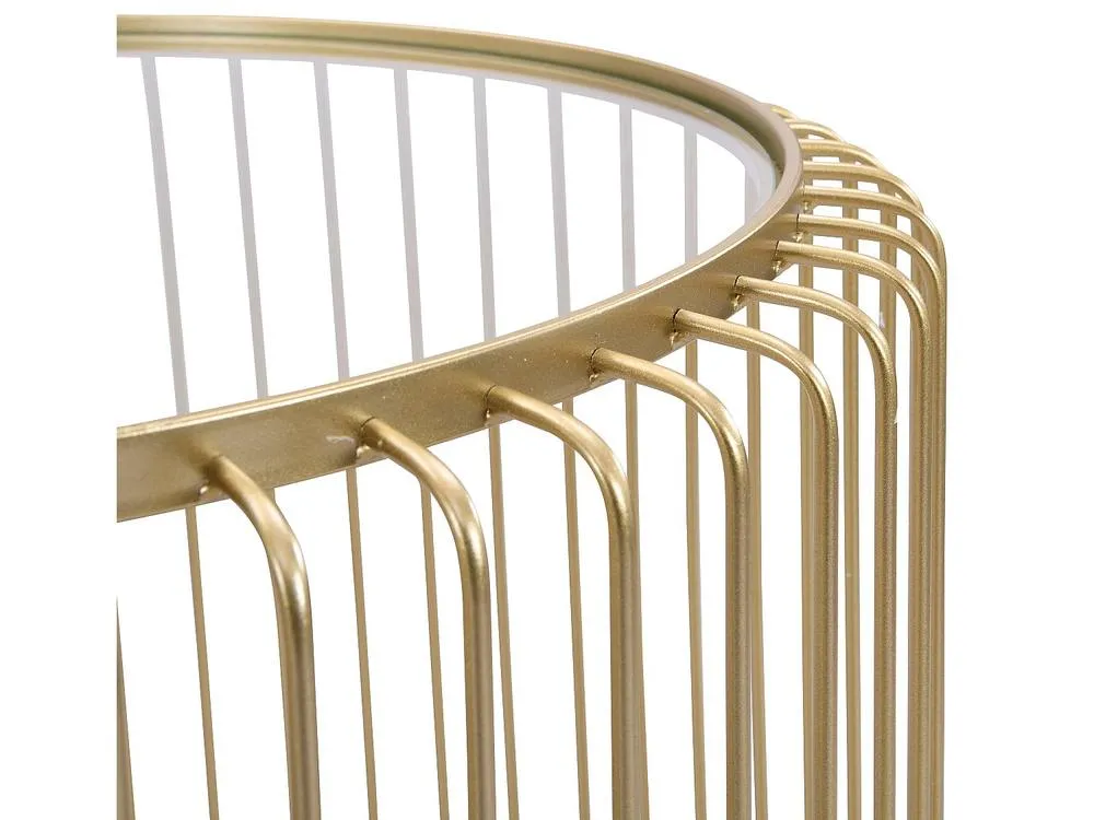 Vente-unique Metal & Glass Nesting Coffee Table - Golden - FERIDA in Gold 5