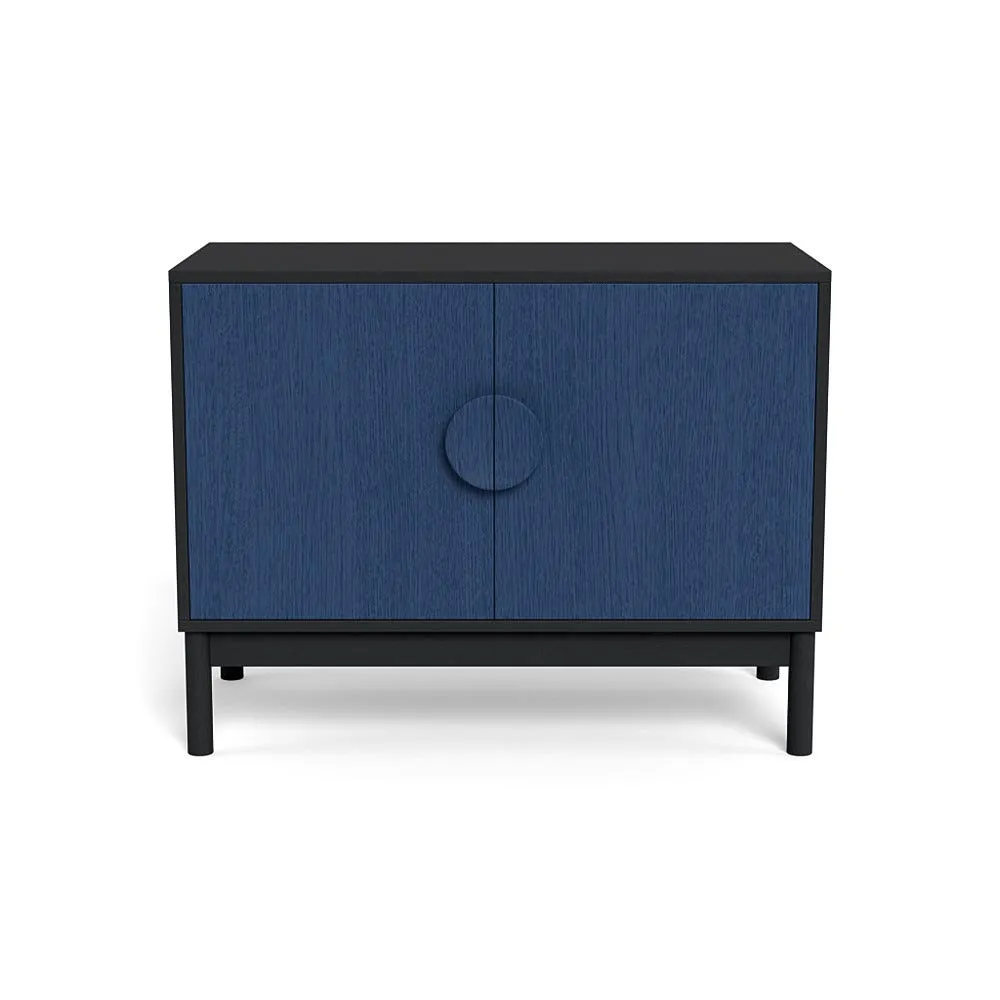 Heal's Tinta Small Sideboard Black Stain Carcass Blue Stain Doors 1