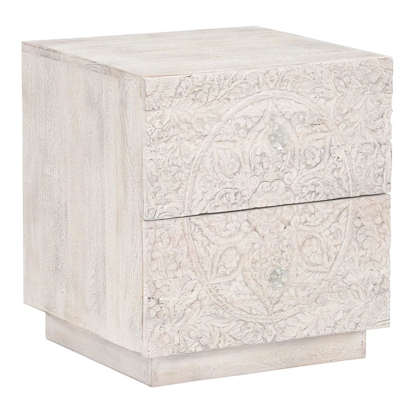 Casablanca 2 Drawer Bedside, Rustic White