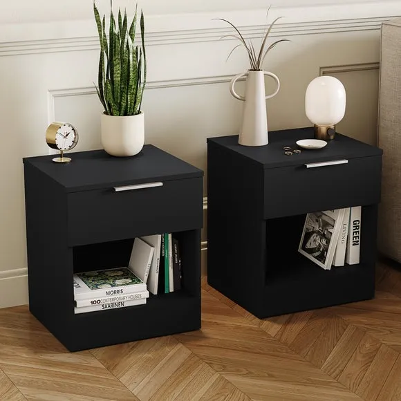 Hayes Set of 2 1 Drawer Bedside Tables
