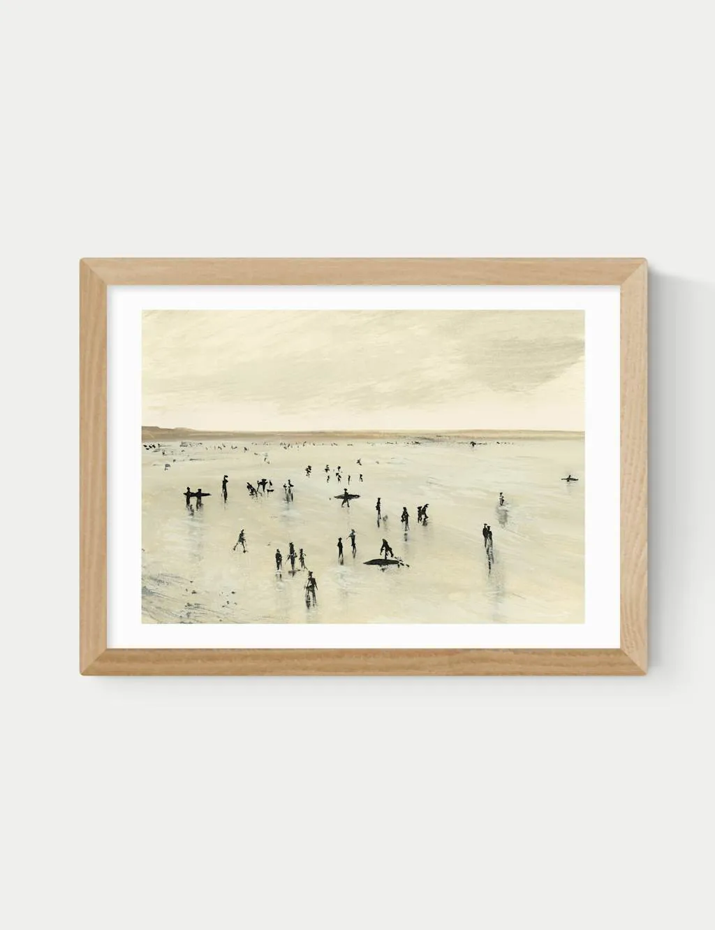 East End Prints Croyde Framed Art Print Natural