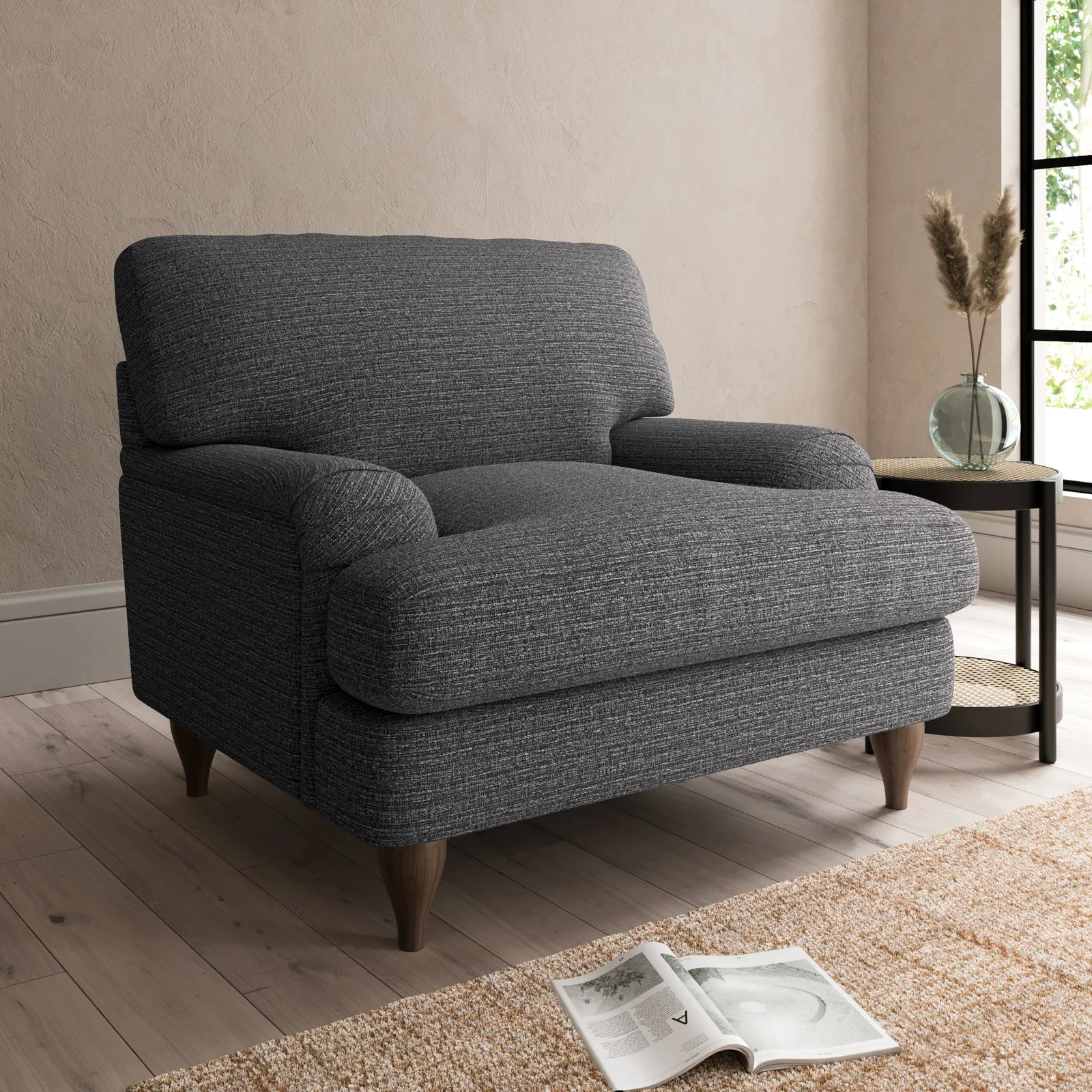 Darwin Textured Weave Armchair Textured Weave Graphite