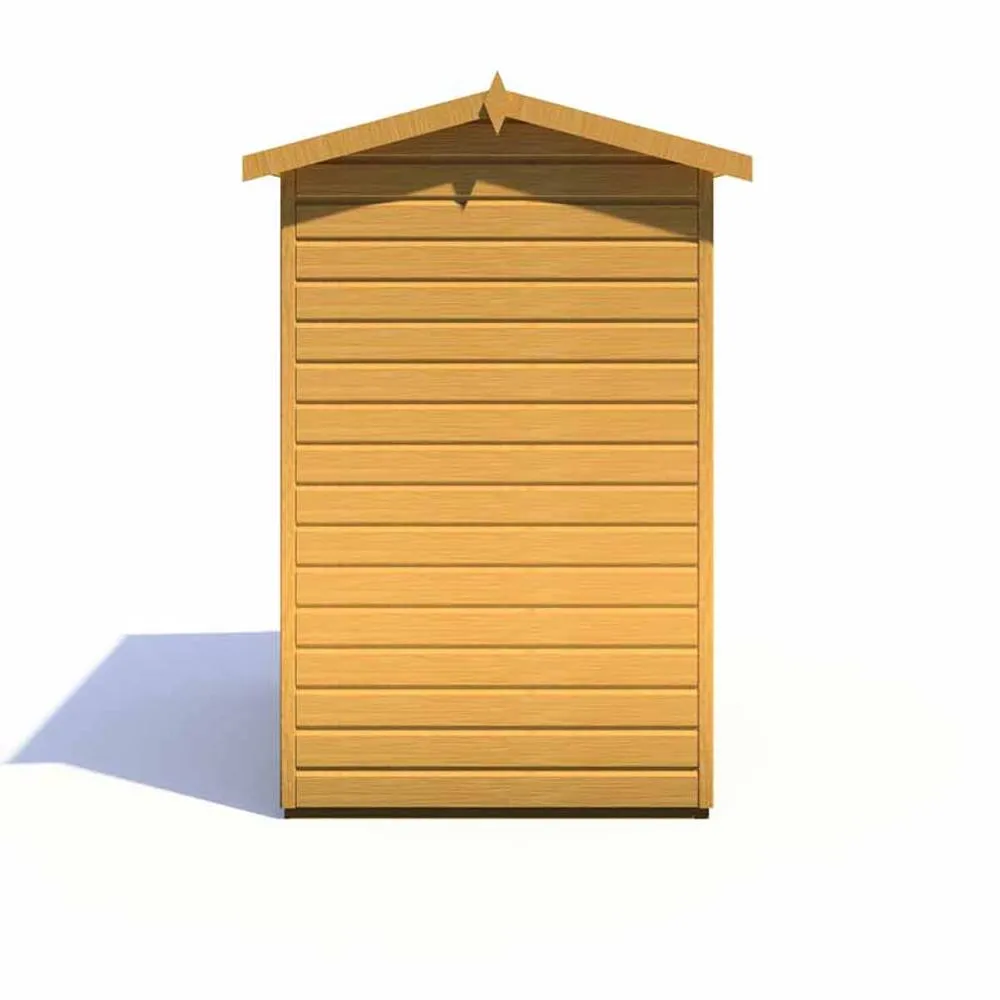 Shires Lewis 6 x 4 Feet Single Door Reverse Apex Style C Shed in Brown 2