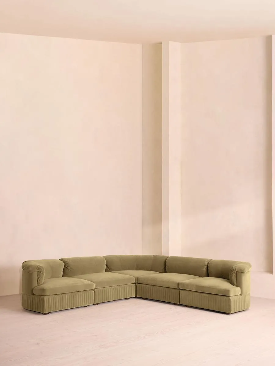 Oona Modular Sofa, Corner Sofa, Velvet Lichen