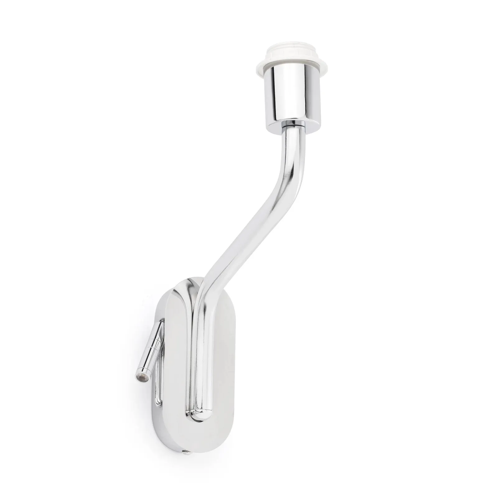 Netlighting Eterna 1 Light Indoor Wall Reading Light Chrome Shade Not Included E27 in Grey