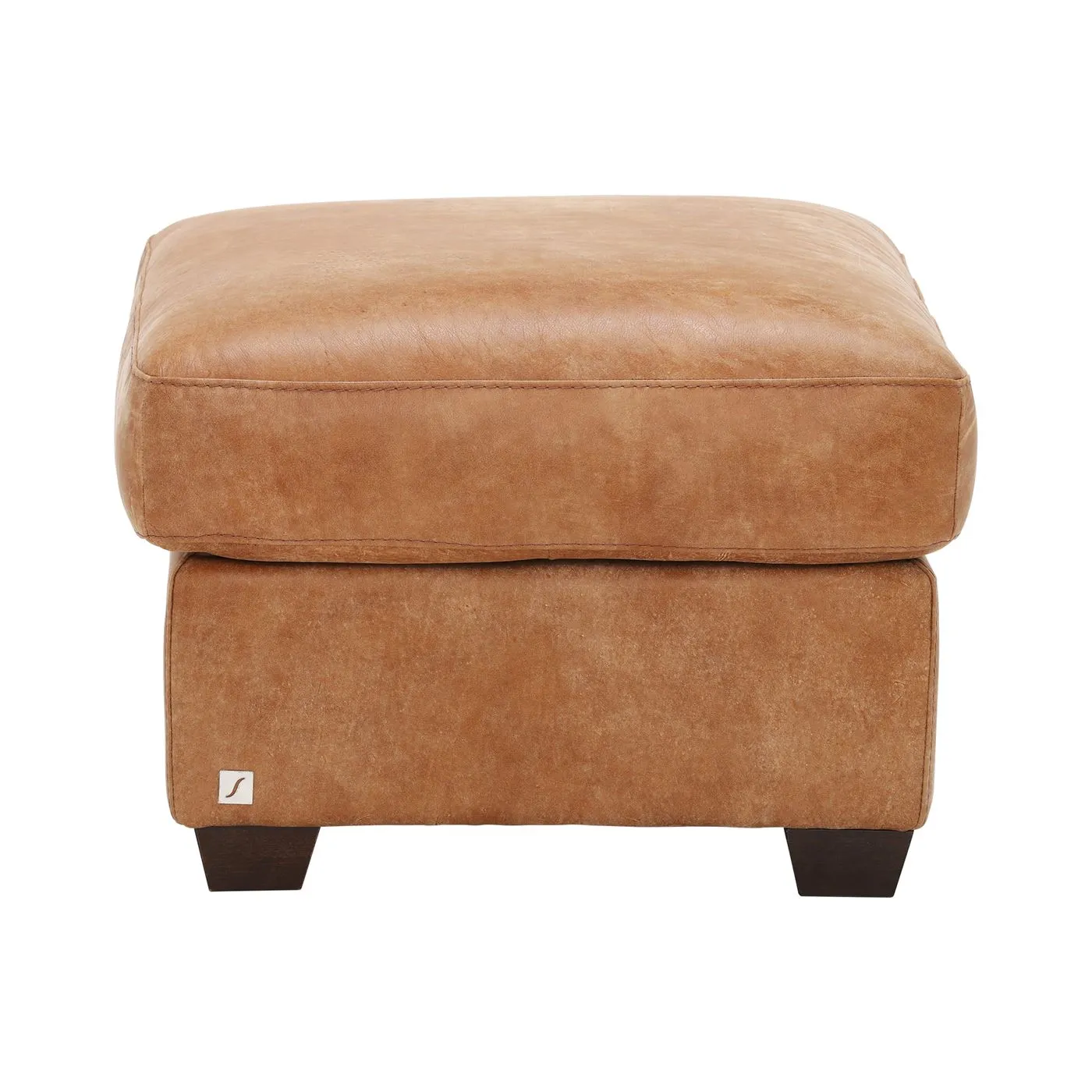 New Houston Leather Footstool