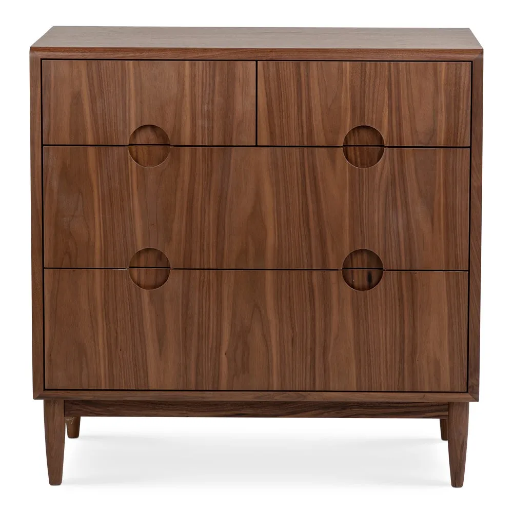 Heal's Amira 4 Drawer Chest of Drawers Walnut 2