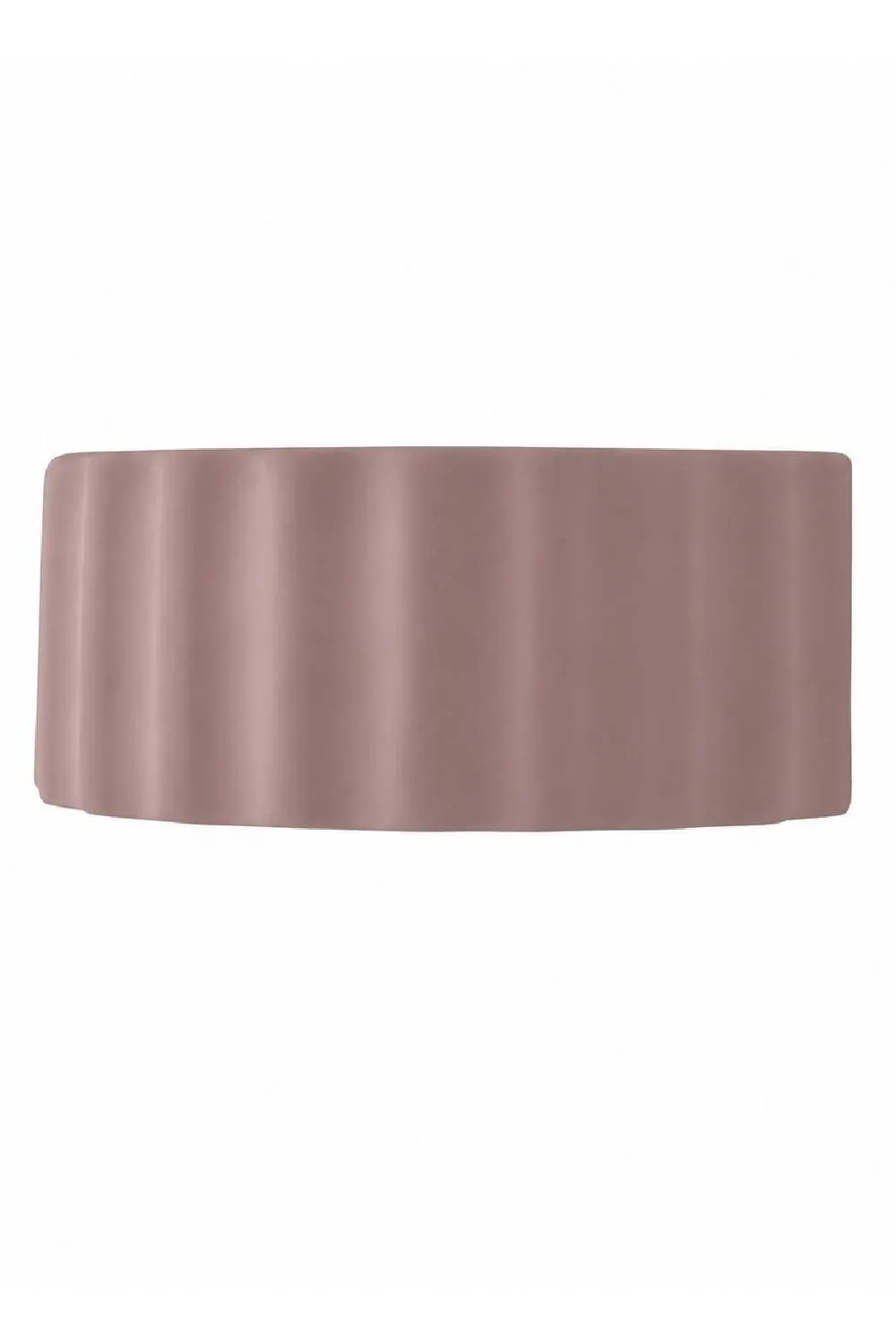 ValueLights Pablo Curved Ribbed Ceramic Flush Wall Sconce Light with Bulb in Dusty Pink 5