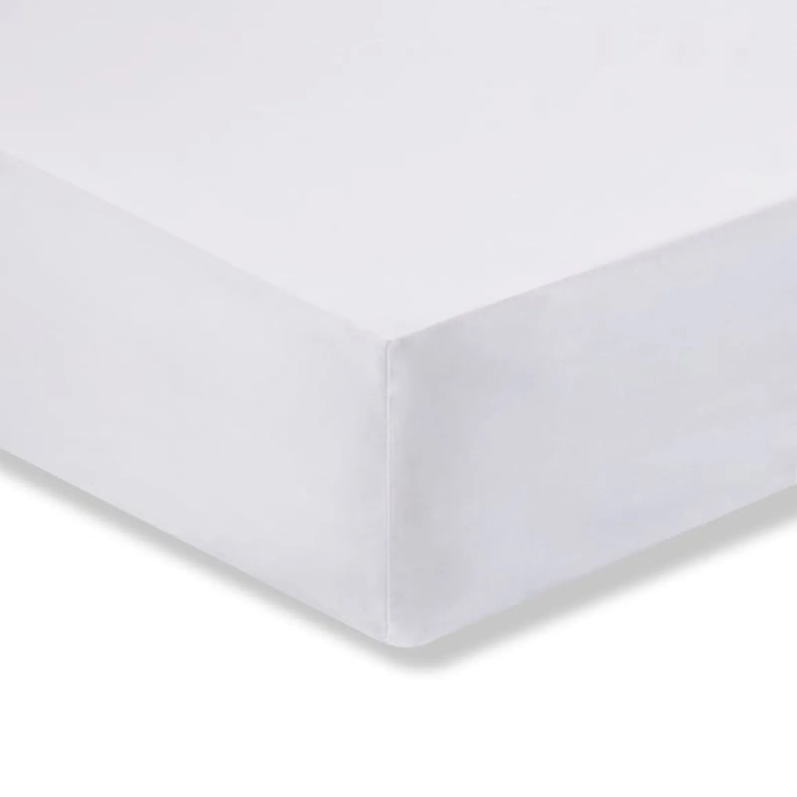 Hotel Hughes White 400 Thread Count Cotton Fitted Sheet White