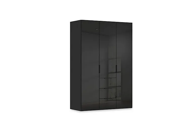 Haven 151cm 3 Door Combi Wardrobe with Glass Doors