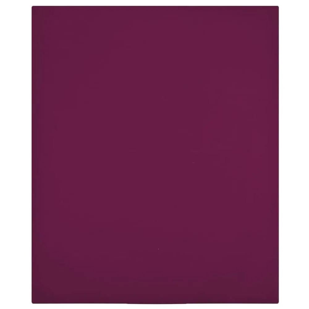 Berkfield Home Jersey Fitted Sheet Bordeaux 100x200 cm Cotton in Burgundy