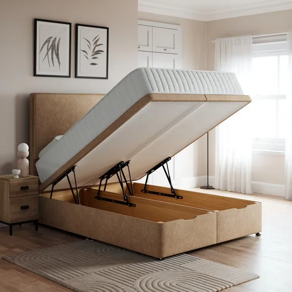 Everyday End Opening Ottoman Bed Frame, Woven Fabric 2