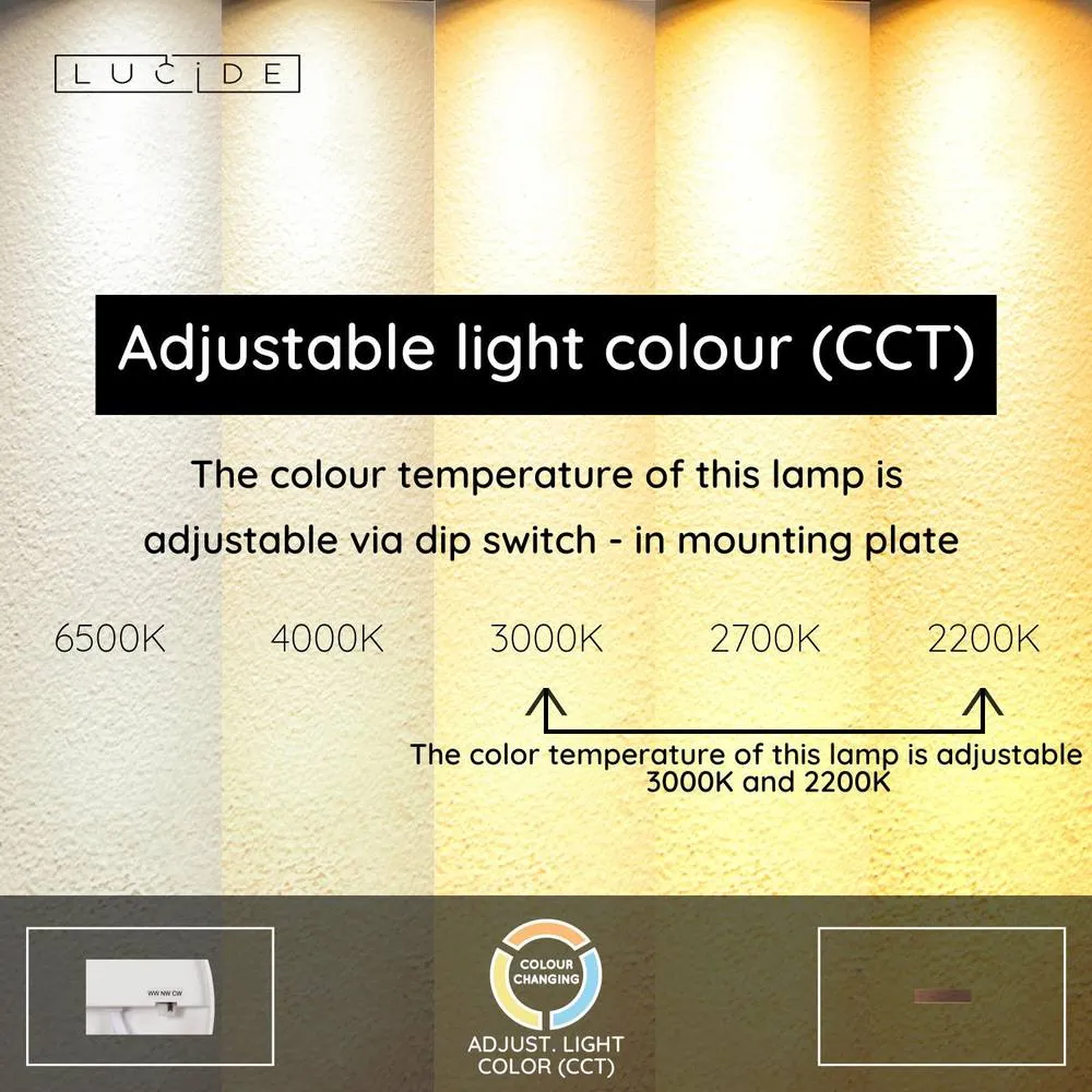 Netlighting Lucide BANNISTER Up & Down Wall Lamp LED Dim. CCT 2x7W 2200K Wood in Brown 2