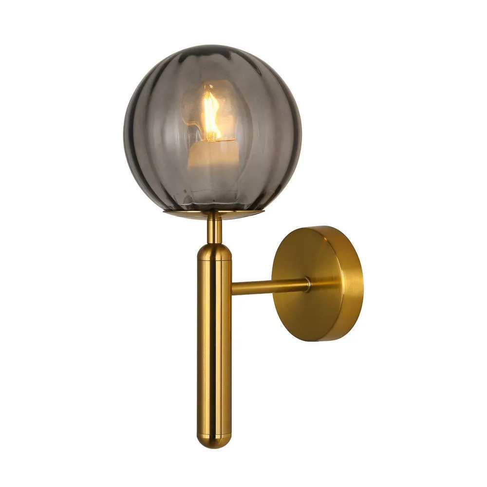 Netlighting Ravena Modern 1 Light Wall Lamp E27 LED in Gold