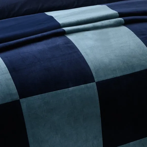 Clara Cotton Velvet Patchwork Bedspread 2