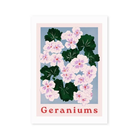 East End Prints Geraniums Print 2