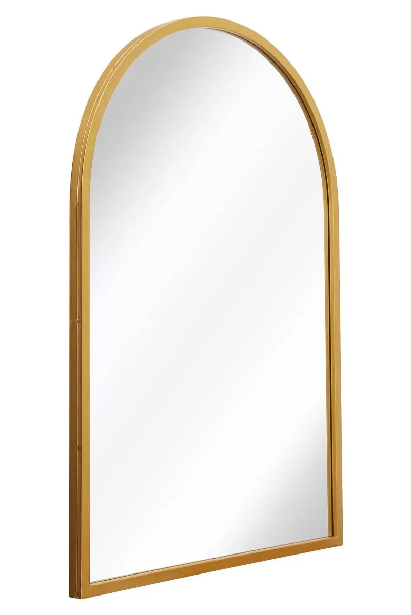 MirrorOutlet Gold Metal Framed Arched Garden Wall Mirror 39" X 27" (100CM X 70CM) 4