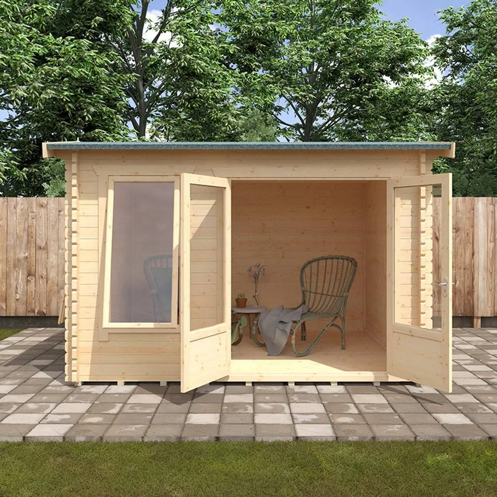 Buttercup Farm 12x10w The Longleat Plus 44mm Cabin - L355 x W295 x H247 cm in Natural 4
