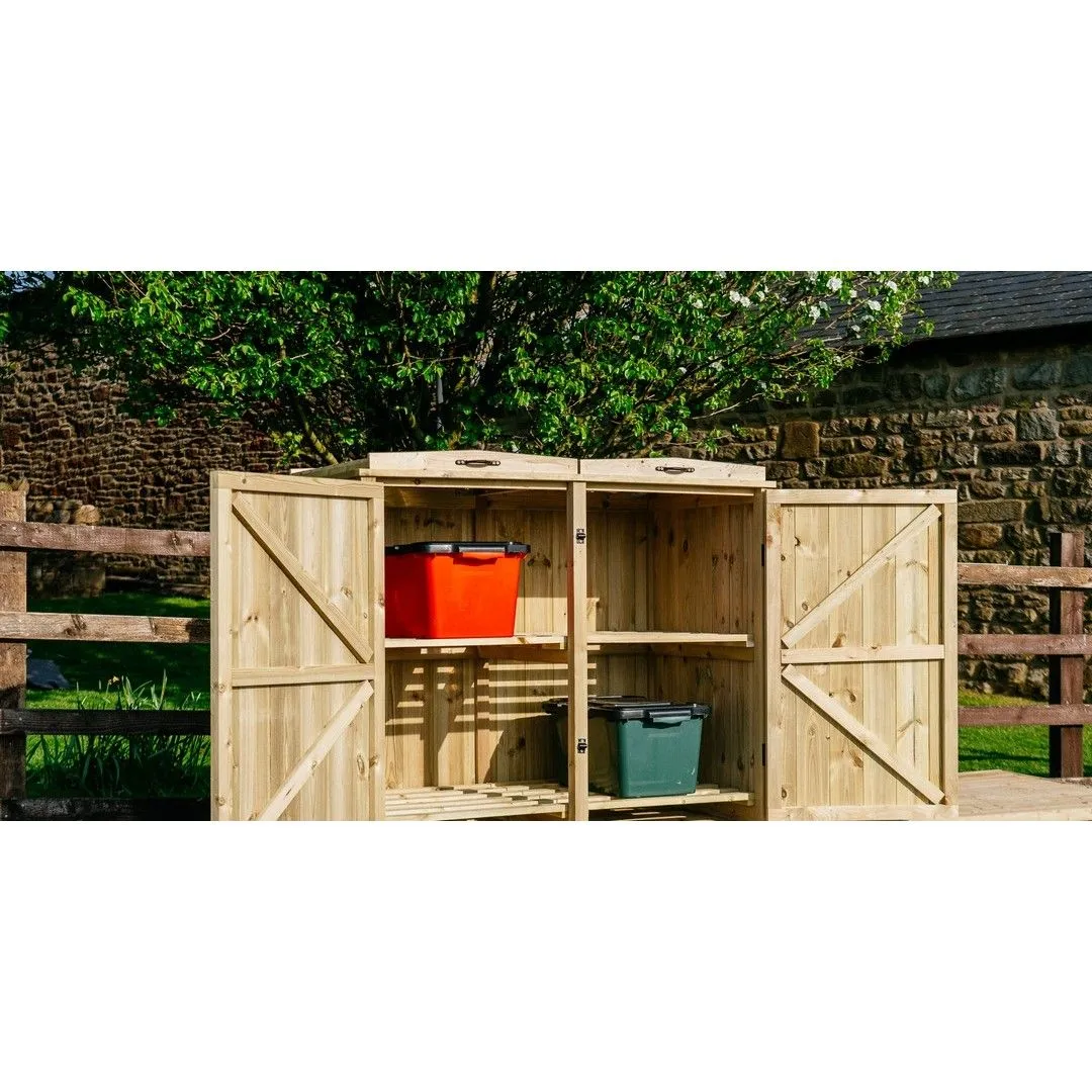 Buttercup Farm Chatburn 4 Box Store - Timber - Fits 4 x Boxes in Brown 3