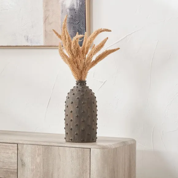 Kali Textured Dot Stoneware Vase