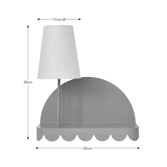 Remi Scalloped Shelved Wall Light 6