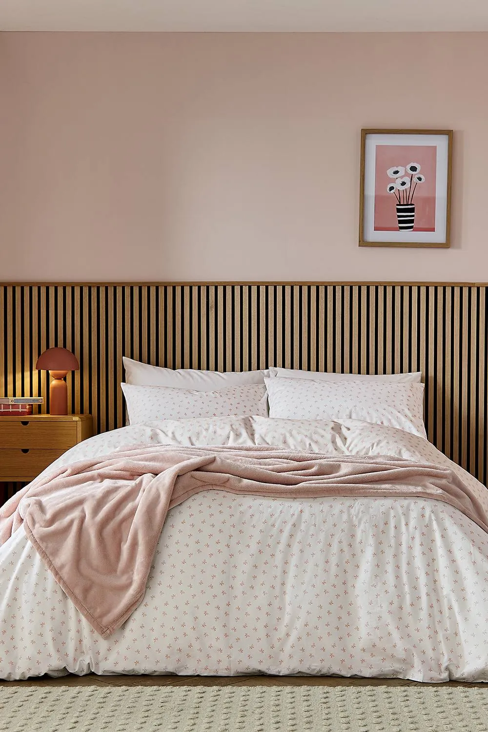 Helena Springfield 'Leaf Sprig' Duvet Cover Set in Pink