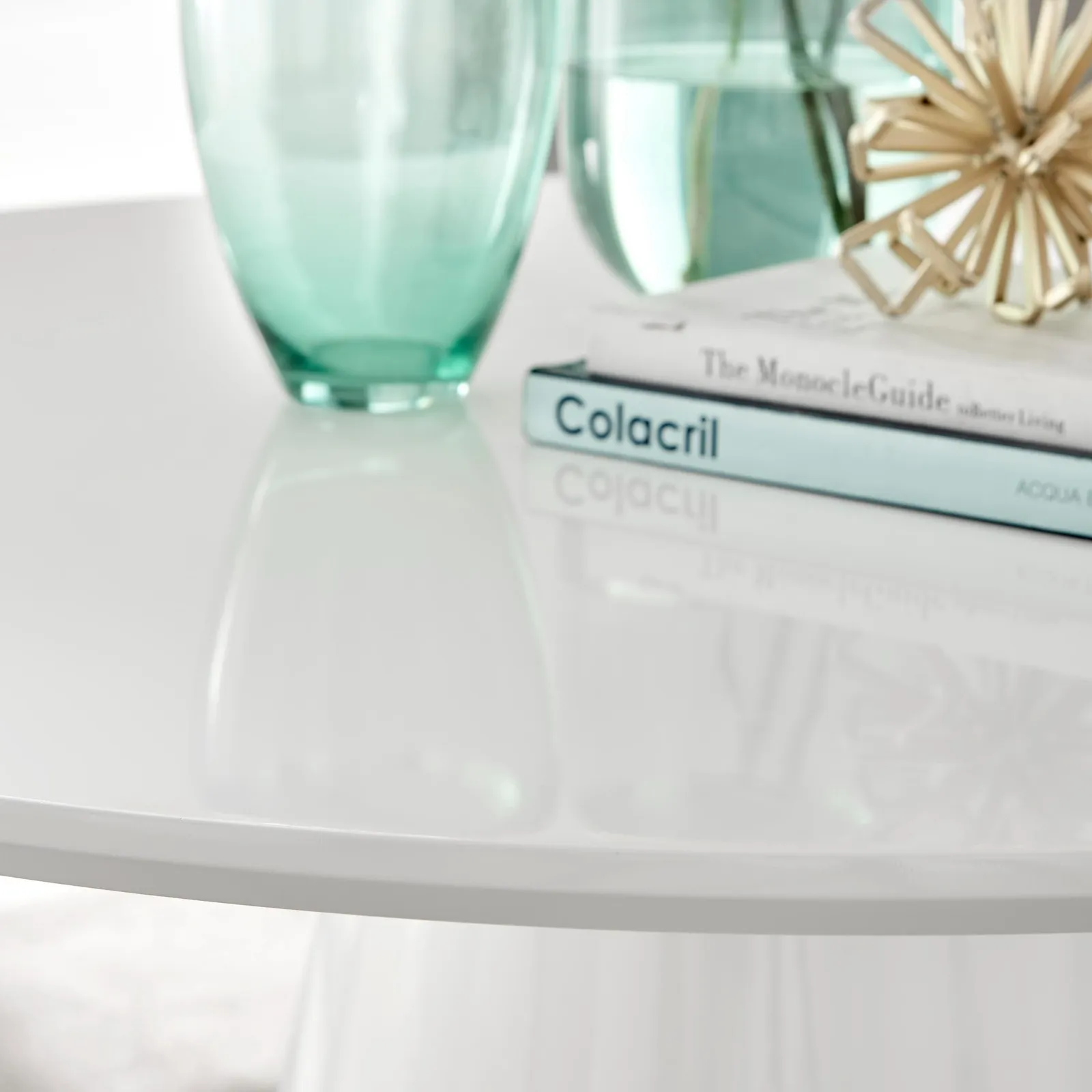 FurnitureboxUK Palma 120cm 6-Seater Round Pedestal Dining Table In Multiple Finishes in White 5