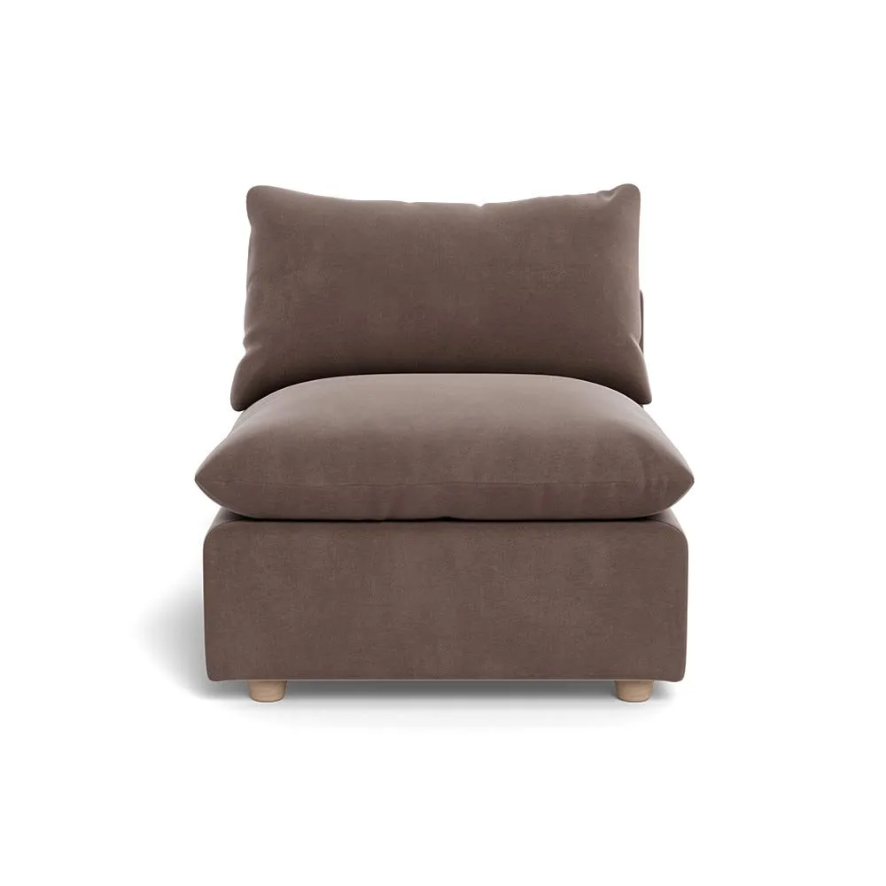 Heal's Astrid Single Unit Smart Velvet Mouse Walnut Stained Beech Feet 1