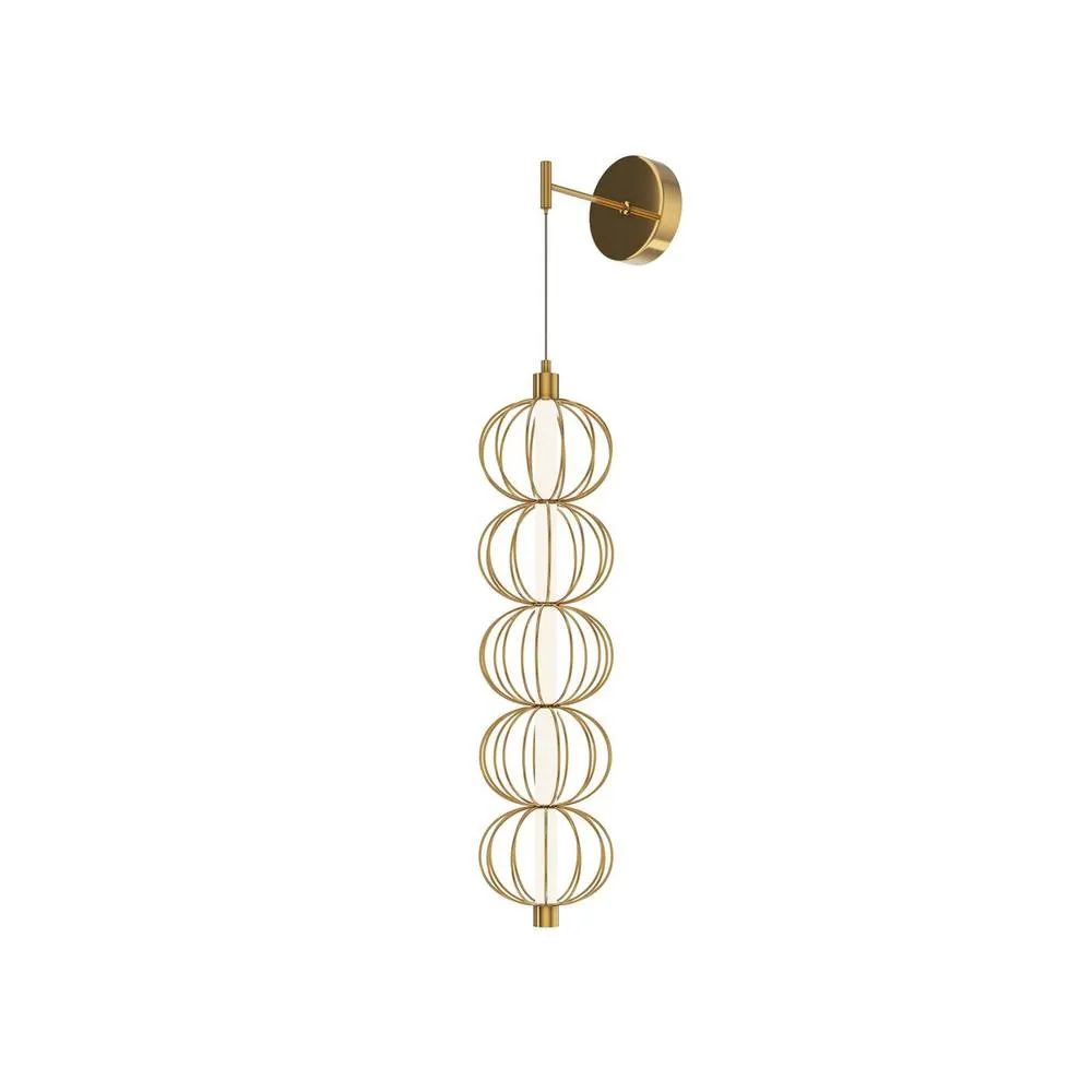 Netlighting Golden Cage Modern Integrated LED Wall Lamp Gold 3000K 1100lm