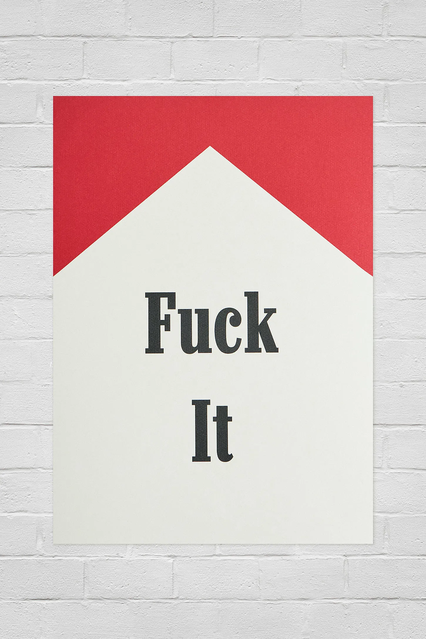 By Khai F*ck It Wall Art Print (A1, A2, A3) - White