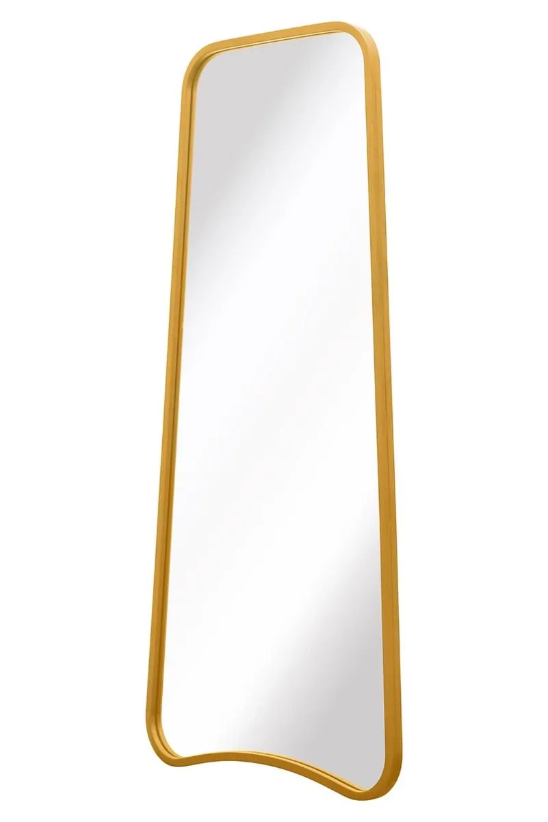 MirrorOutlet Gold Metal Trapezoid Shape Framed Wall Mirror (122CM X 58CM) 6