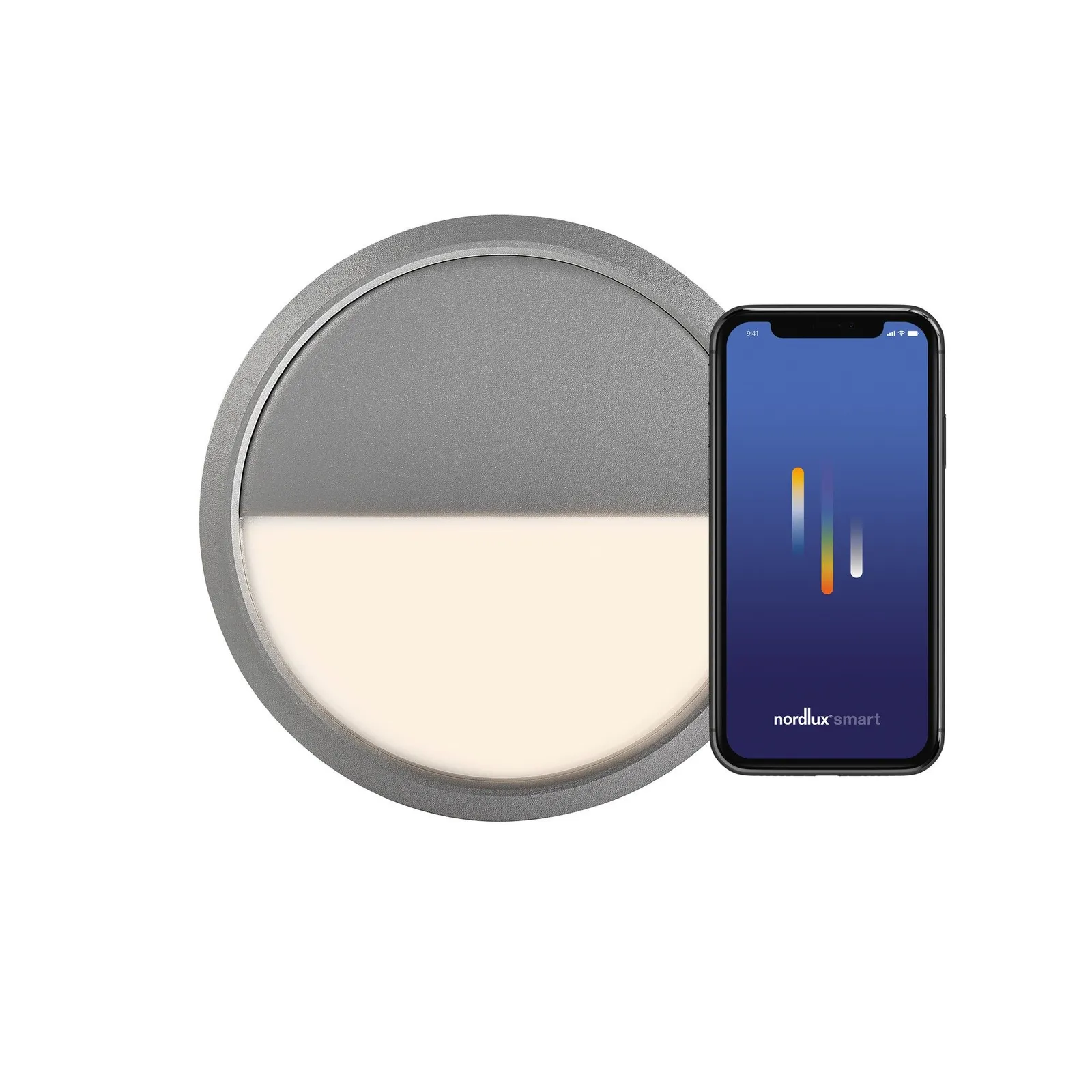 Nordlux Avasmart Outdoor Ceiling Wall Light Grey Metal Garage LED IP54
