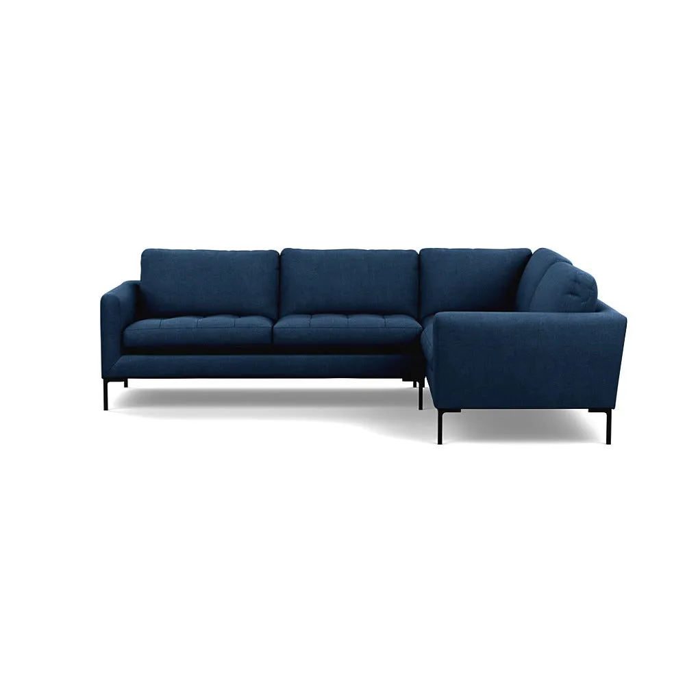 Heal's Eton Right Hand Facing Corner Sofa Capelo Linen-Cotton Inkspot Black Feet 1
