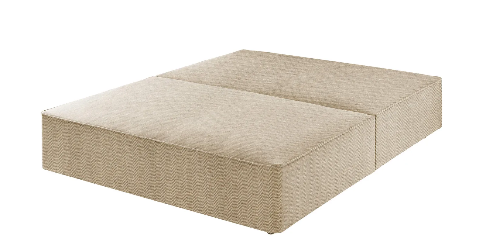 Premium Divan Base, Double - Herringbone Cotton, No Drawers