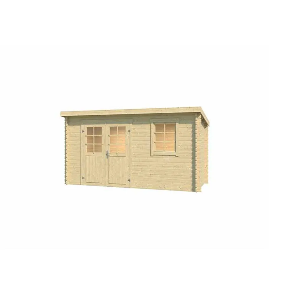Lasita Maja Ltd Amira 175-Log Cabin, Garden Room, Home Office - L400xW231.1xH210.9 cm in Light Tan 2