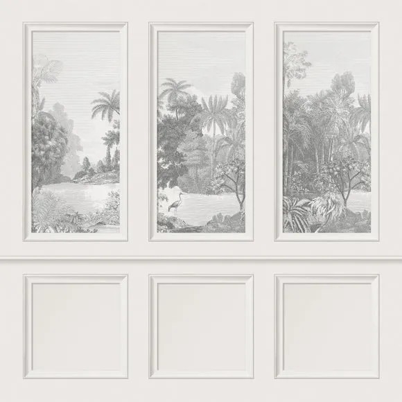 Vintage Tropical Panelled Wall Mural 2