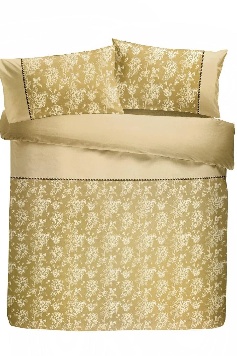 Dreams & Drapes 'Jasmine' Floral Jacquard Duvet Cover Set in Beige 3